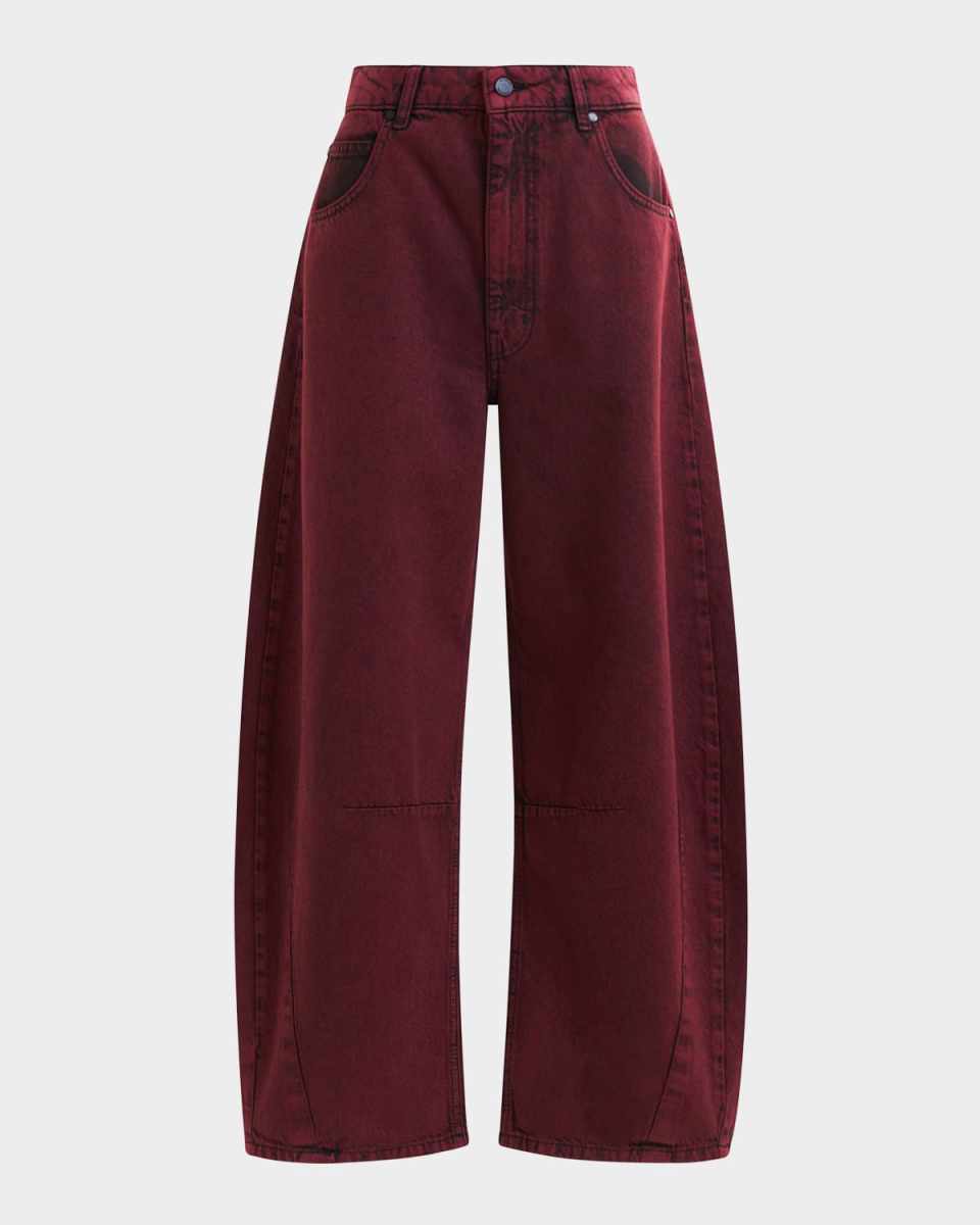 Impressive Overdyed Barrel-Leg Jeans